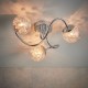 Endon-76880 - Auria - Clear Glass with Striking Pattern 3 Light Ceiling Lamp