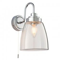 Ashbury - Bathroom Chrome Wall Lamp with Clear Glass Ashbury - Bathroom Chrome Wall Lamp with Clear Glass