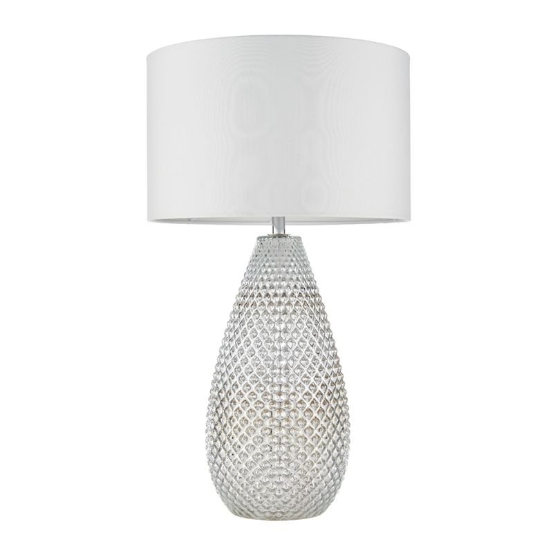 Endon-77093 - Livia - Vintage White & Silver Glass Table Lamp