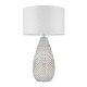 Endon-77093 - Livia - Vintage White & Silver Glass Table Lamp