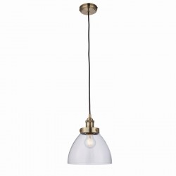 Hansen - Antique Brass Pendant with Clear Glass Hansen - Antique Brass Pendant with Clear Glass