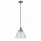 Endon-77272 - Hansen - Antique Brass with Clear Glass Hanging Pendant