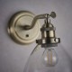 Endon-77273 - Hansen - Antique Brass with Clear Glass Wall Lamp