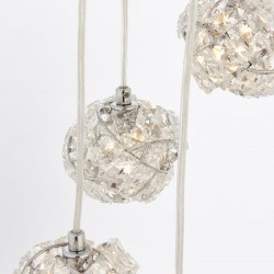 Talia - Chrome 5 Light Cluster Pendant with Crystal Talia - Chrome 5 Light Cluster Pendant with Crystal