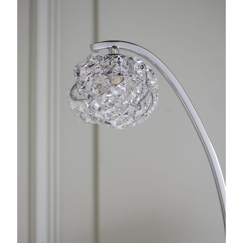 Endon-77569 - Talia - Crystal & Chrome 2 Light Floor Lamp