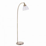 Hansen - Antique Brass Floor Lamp with Clear Glass  Hansen - Antique Brass Floor Lamp with Clear Glass