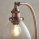 Endon-77861 - Hansen - Aged Copper with Clear Glass Table Lamp
