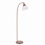 Hansen - Aged Copper Floor Lamp with Clear Glass Shade Hansen - Aged Copper Floor Lamp with Clear Glass Shade