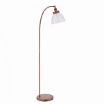 Hansen - Aged Copper Floor Lamp with Clear Glass Shade Hansen - Aged Copper Floor Lamp with Clear Glass Shade