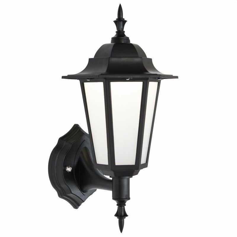 Outdoor - Evesham - LED Black & Frosted Wall Lamp Saxby-78617 - Evesham - LED Black & Frosted Wall Lamp