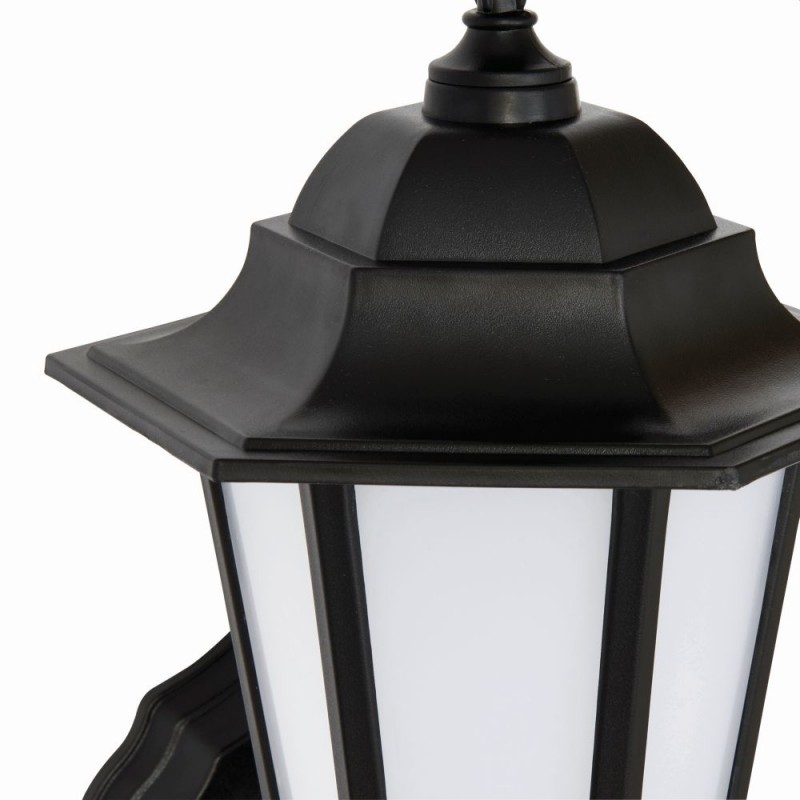 Saxby-78617 - Evesham - Traditional Matt Black CCT Wall Lamp