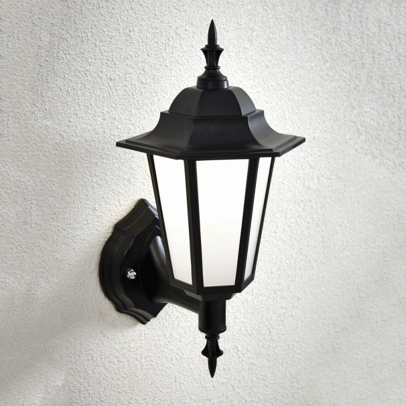 Saxby-78617 - Evesham - Traditional Matt Black CCT Wall Lamp