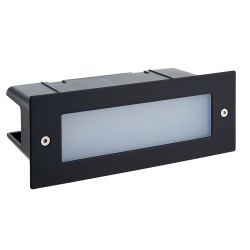 Seina - LED 4000K Black & Frosted Glass Brick Light Seina - LED 4000K Black & Frosted Glass Brick Light