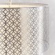 Ceiling Lights - Gilli - Vintage White Linen with Satin Nickel 3 Light Pendant Endon-78728 - Gilli - Vintage White Linen with Satin Nickel 3 Light Pendant