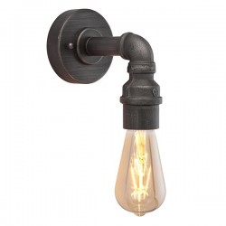 Pipe - Aged Pewter Pipe Wall Lamp Pipe - Aged Pewter Pipe Wall Lamp