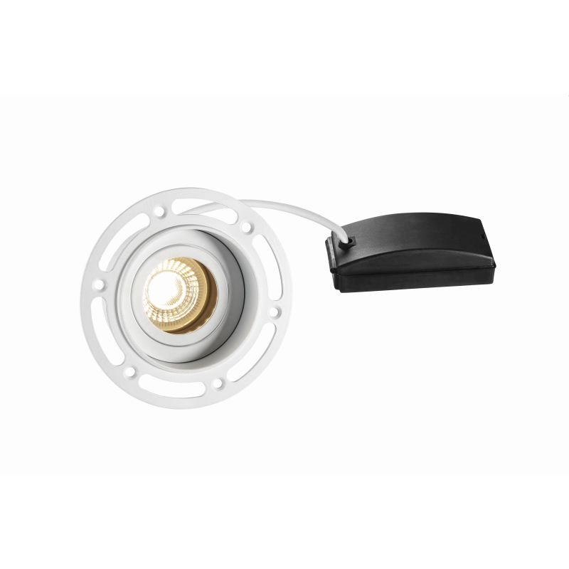 Saxby-78954 - Trimless Tilt - Adjust White Plaster-in Recessed Downlight