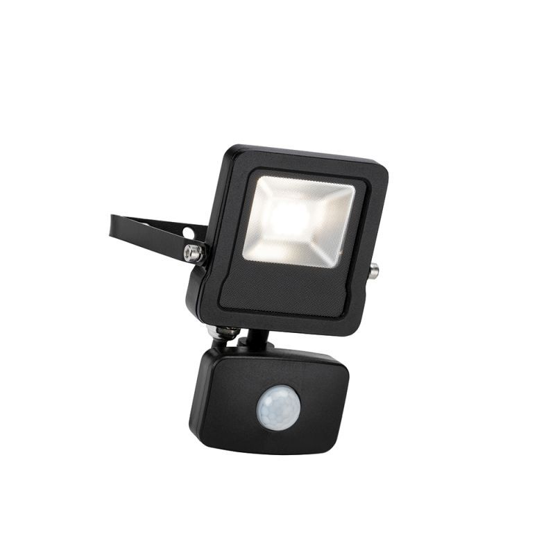 Saxby-78963 - Surge PIR - Outdoor LED Black Floodlight with Sensor 10W