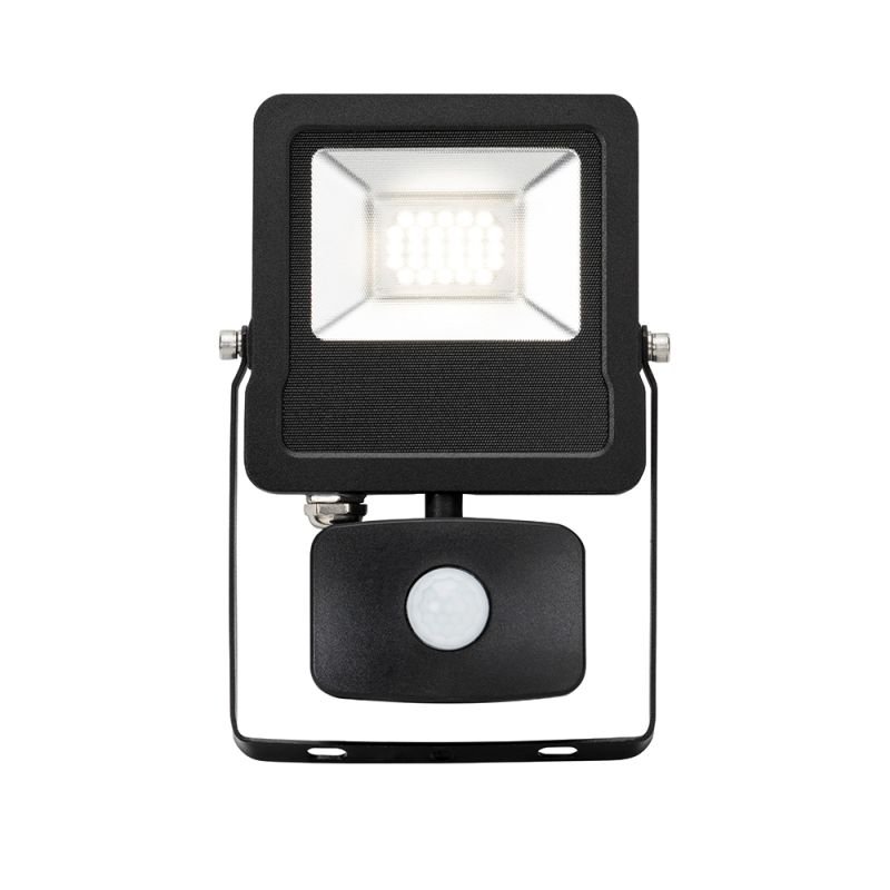 Saxby-78965 - Surge PIR - Outdoor LED Black Floodlight with Sensor 20W