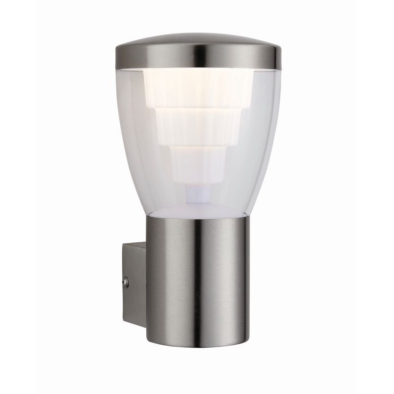 Outdoor - Carraway - LED Clear & Stainless Steel Wall Lamp Saxby-79197 - Carraway - LED Clear & Stainless Steel Wall Lamp
