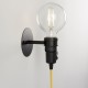 Wall Lights - Studio - Matt Black Plug-in Wall Lamp Endon-79382 - Studio - Matt Black Plug-in Wall Lamp