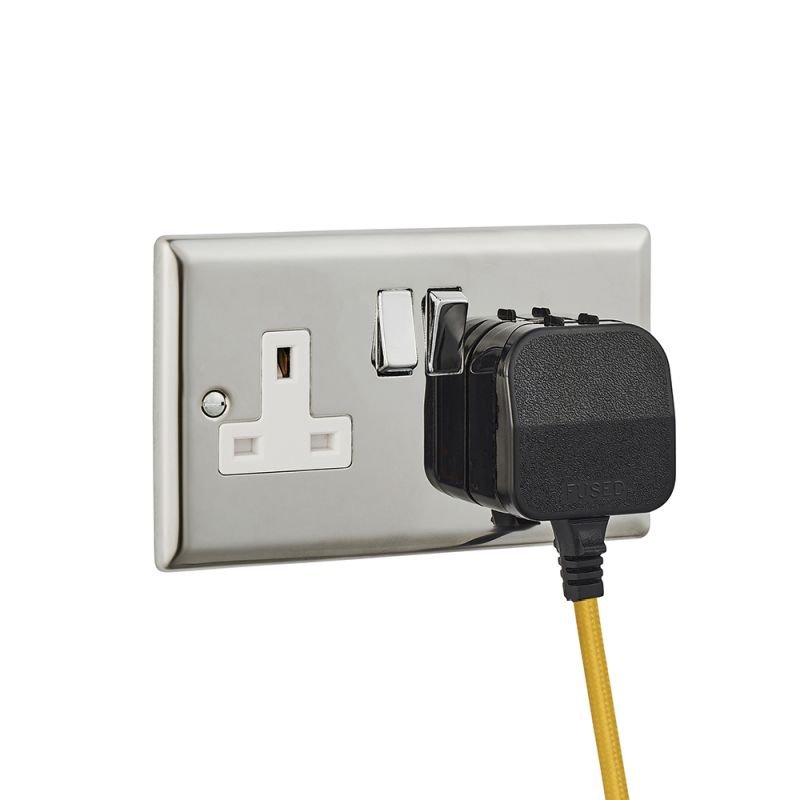 Wall Lights - Studio - Matt Black Plug-in Wall Lamp Endon-79382 - Studio - Matt Black Plug-in Wall Lamp