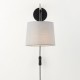Endon-79500 - Carlson - Grey Shade & Matt Black Small Wall Lamp
