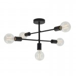 Studio - Matt Black 5 Light Centre Fitting Studio - Matt Black 5 Light Centre Fitting