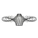 Accessories - Curl - Matt Black Geometric Shade for Pendant Endon-79622 - Curl - Matt Black Geometric Shade for Pendant