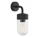 North - Matt Black Wall Lamp with Clear Glass
