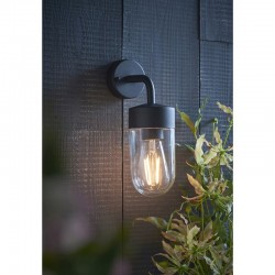 North - Matt Black Wall Lamp with Clear Glass North - Matt Black Wall Lamp with Clear Glass