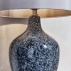 Endon-79842 - Ilsa - Mink Shade & Black with Grey Speckled Glass Table Lamp