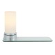Bathroom Lights - Tal - White Glass Wall Lamp with Glass Shelf Endon-79920 - Tal - White Glass Wall Lamp with Glass Shelf