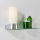 Bathroom Lights - Tal - White Glass Wall Lamp with Glass Shelf Endon-79920 - Tal - White Glass Wall Lamp with Glass Shelf