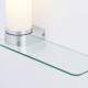 Bathroom Lights - Tal - White Glass Wall Lamp with Glass Shelf Endon-79920 - Tal - White Glass Wall Lamp with Glass Shelf