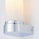 Bathroom Lights - Tal - Bathroom White Glass & Chrome Wall Lamp Endon-79921 - Tal - Bathroom White Glass & Chrome Wall Lamp