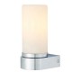 Bathroom Lights - Tal - Bathroom White Glass & Chrome Wall Lamp Endon-79921 - Tal - Bathroom White Glass & Chrome Wall Lamp