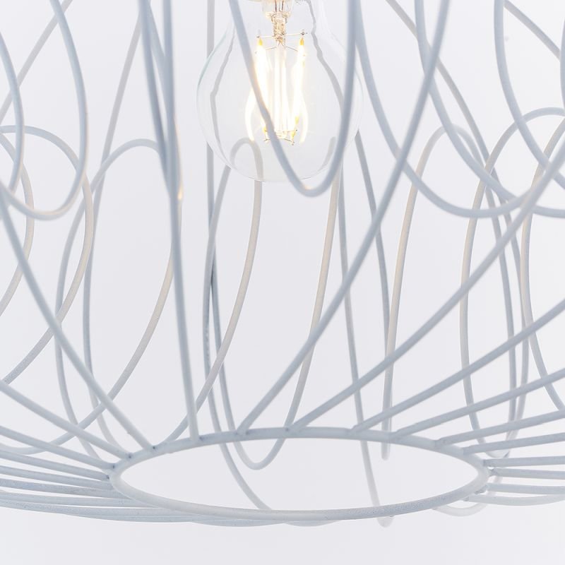 Accessories - Yara - Matt White Curved Loop Shade for Pendant Endon-80156 - Yara - Matt White Curved Loop Shade for Pendant