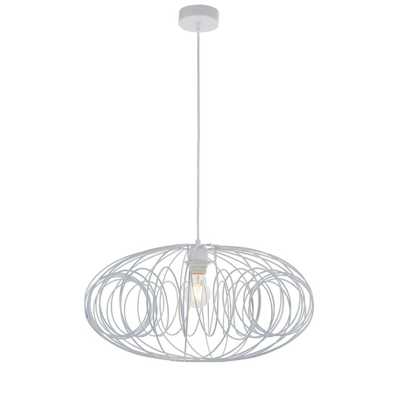 Accessories - Yara - Matt White Curved Loop Shade for Pendant Endon-80156 - Yara - Matt White Curved Loop Shade for Pendant