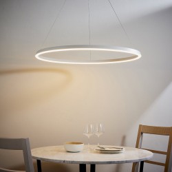 Staten - Matt White Round LED Pendant