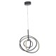 Ceiling Lights - Avali - LED Black Rings 4 Light Hanging Pendant Endon-80679 - Avali - LED Black Rings 4 Light Hanging Pendant
