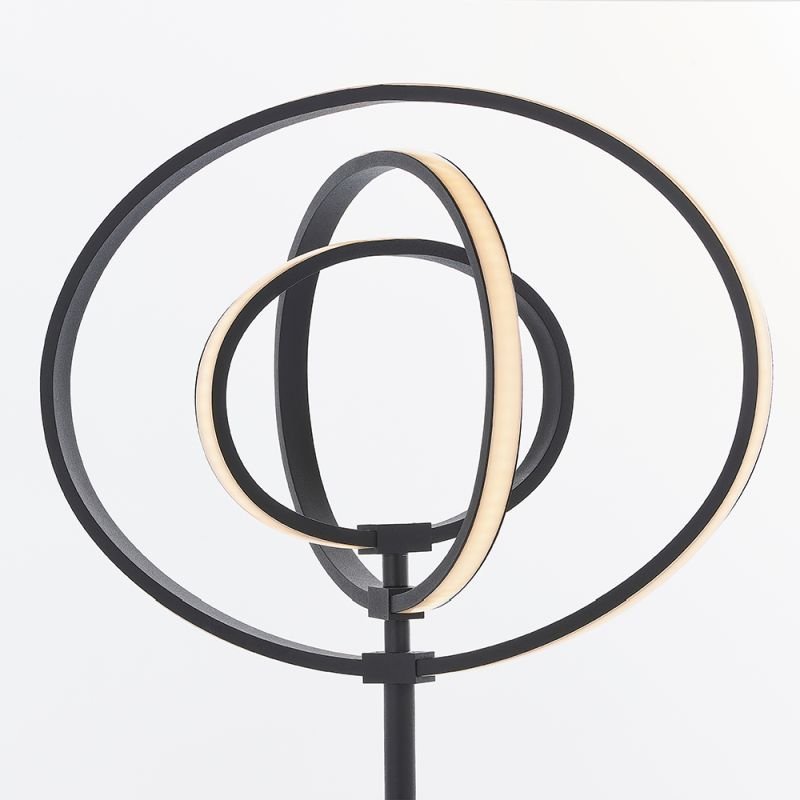 Table & Floor Lamp - Avali - LED Black Rings 3 Light Floor Lamp Endon-80680 - Avali - LED Black Rings 3 Light Floor Lamp