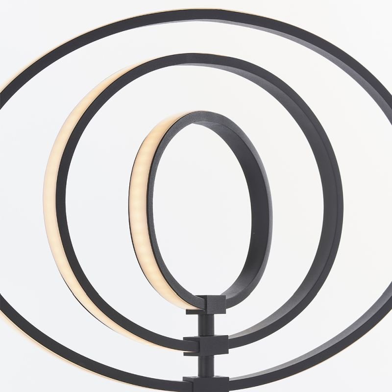 Table & Floor Lamp - Avali - LED Black Rings 3 Light Floor Lamp Endon-80680 - Avali - LED Black Rings 3 Light Floor Lamp