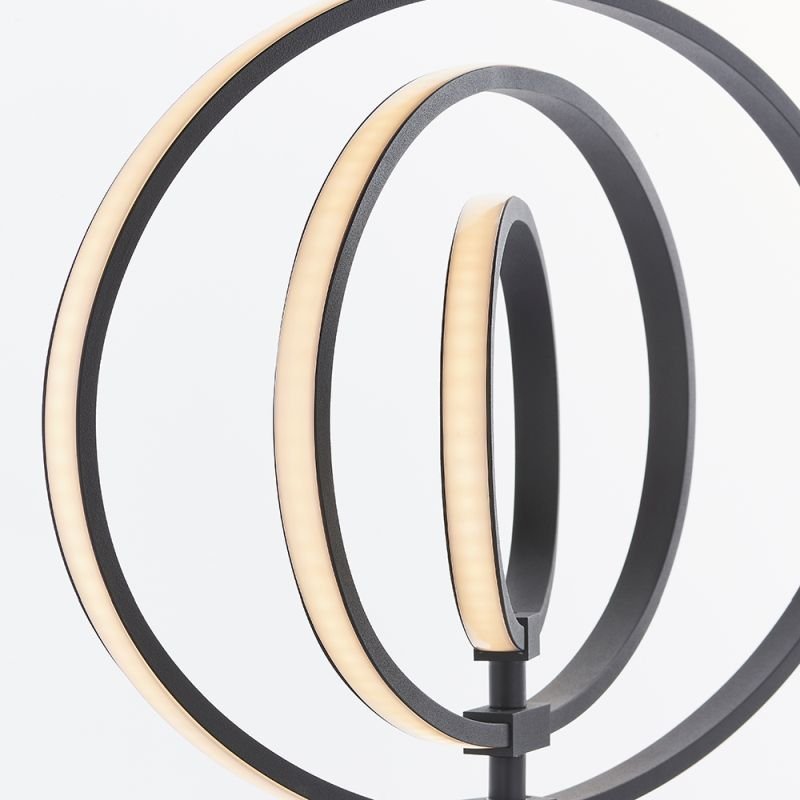 Table & Floor Lamp - Avali - LED Black Rings 3 Light Floor Lamp Endon-80680 - Avali - LED Black Rings 3 Light Floor Lamp