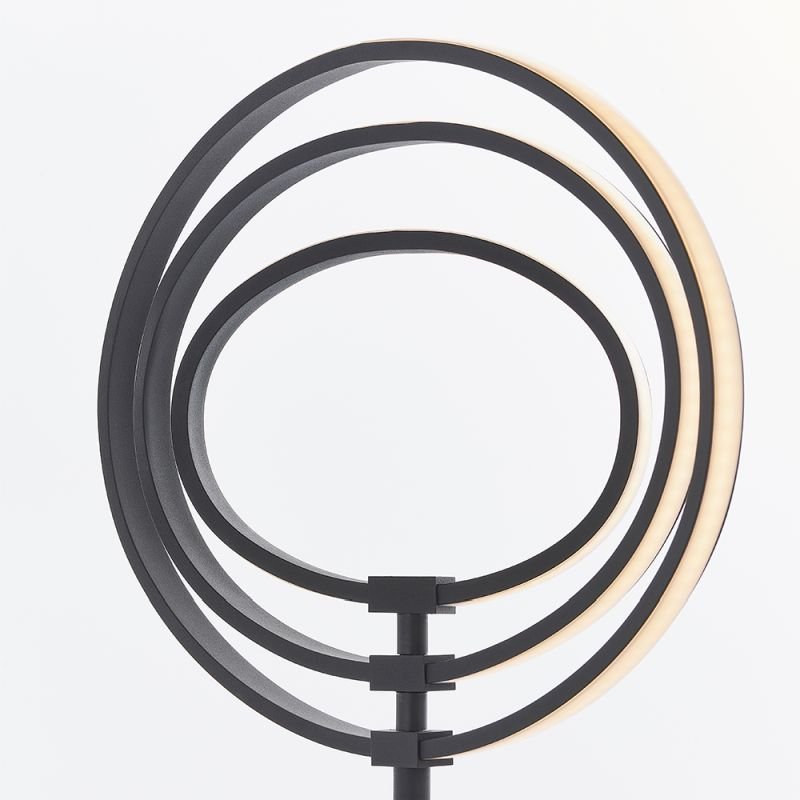 Table & Floor Lamp - Avali - LED Black Rings 3 Light Floor Lamp Endon-80680 - Avali - LED Black Rings 3 Light Floor Lamp