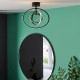 Endon-80682 - Avali - Matt Black LED Semi Flush