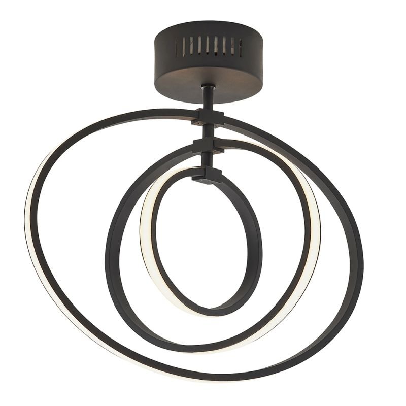 Endon-80682 - Avali - LED Black Rings 3 Light Semi Flush