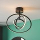 Endon-80682 - Avali - Matt Black LED Semi Flush