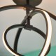 Endon-80682 - Avali - Matt Black LED Semi Flush