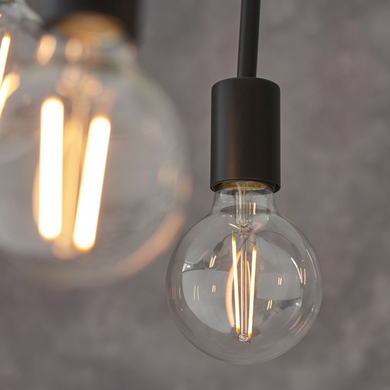 Ceiling Lights - Studio - Matt Black 6 Light Centre Fitting Endon-80821 - Studio - Matt Black 6 Light Centre Fitting