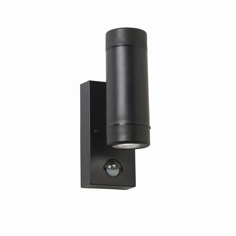 Saxby-81011 - Icarus - PIR Outdoor Black Up&Down Wall Lamp